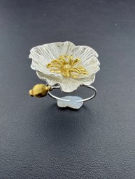 Adjustable Ring Brand New Solid 925 Sterling Silver Stamped Gold Electroplated