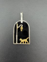 Pendant Brand New Solid 925 Sterling Silver Stamped Gold Electroplated