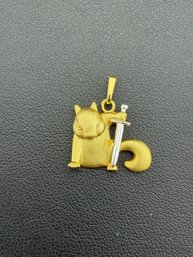 Pendant Brand New Solid 925 Sterling Silver Stamped Gold Electroplated
