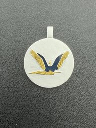 Pendant Brand New Solid 925 Sterling Silver Stamped Gold Electroplated