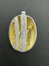 Pendant Brand New Solid 925 Sterling Silver Stamped Gold Electroplated