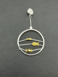 Pendant Brand New Solid 925 Sterling Silver Stamped Gold Electroplated