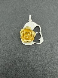 Necklace Brand New Solid 925 Sterling Silver Stamped Gold Electroplated
