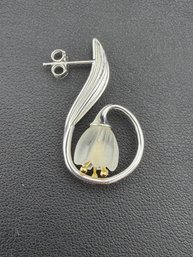 Dangle Earrings Brand New Solid 925 Sterling Silver Stamped Gold Electroplated