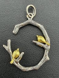Pendant Brand New Solid 925 Sterling Silver Stamped Gold Electroplated