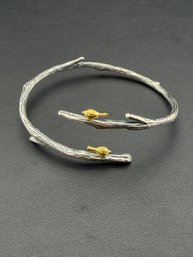 Bracelets Brand New Solid 925 Sterling Silver Stamped Gold Electroplated-Adjustable Size