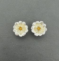 Stud Earrings Brand New Solid 925 Sterling Silver Stamped Gold Electroplated