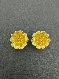 Stud Earrings Brand New Solid 925 Sterling Silver Stamped Gold Electroplated