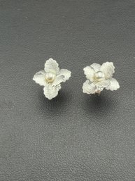 Pearl Stud Earrings Brand New Solid 925 Sterling Silver Stamped Gold Electroplated