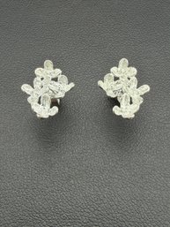 Stud Earrings Brand New Solid 925 Sterling Silver Stamped Gold Electroplated