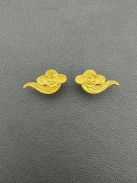 Stud Earrings Brand New Solid 925 Sterling Silver Stamped Gold Electroplated