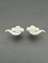 Stud Earrings Brand New Solid 925 Sterling Silver Stamped Gold Electroplated