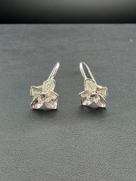 Dangle Earrings Brand New Solid 925 Sterling Silver Stamped Gold Electroplated
