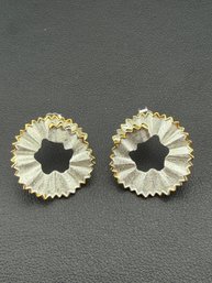 Stud Earrings Brand New Solid 925 Sterling Silver Stamped Gold Electroplated