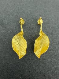 Stud Earrings Brand New Solid 925 Sterling Silver Stamped Gold Electroplated