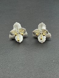Stud Earrings Brand New Solid 925 Sterling Silver Stamped Gold Electroplated