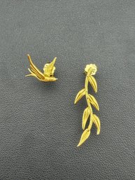 Stud Earrings Brand New Solid 925 Sterling Silver Stamped Gold Electroplated