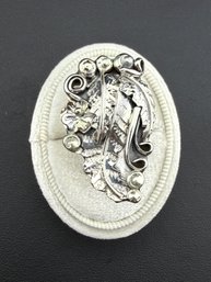 Collectable Signed Zuni Artist, Henry Yawakia HBY Designer 925 Sterling Silver Leaves Ring- Brand New
