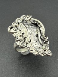 Collectable Signed Zuni Artist, Henry Yawakia HBY Designer 925 Sterling Silver Leaves Ring- Brand New