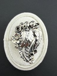 Collectable Signed Zuni Artist, Henry Yawakia HBY Designer 925 Sterling Silver Leaves Ring- Brand New