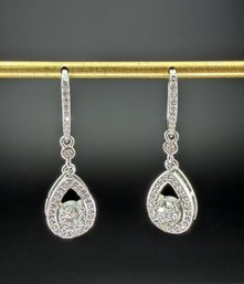 Brand New Moissanite Earrings With GRA Certificate  Solid 925 Sterling Silver, 18K Gold Plated, 0.5 CT