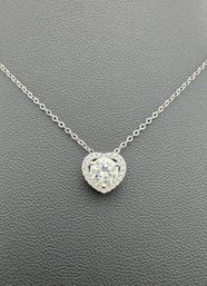 Brand New Moissanite Necklace With GRA Certificate  Solid 925 Sterling Silver, 18K Gold Plated, 1 CT