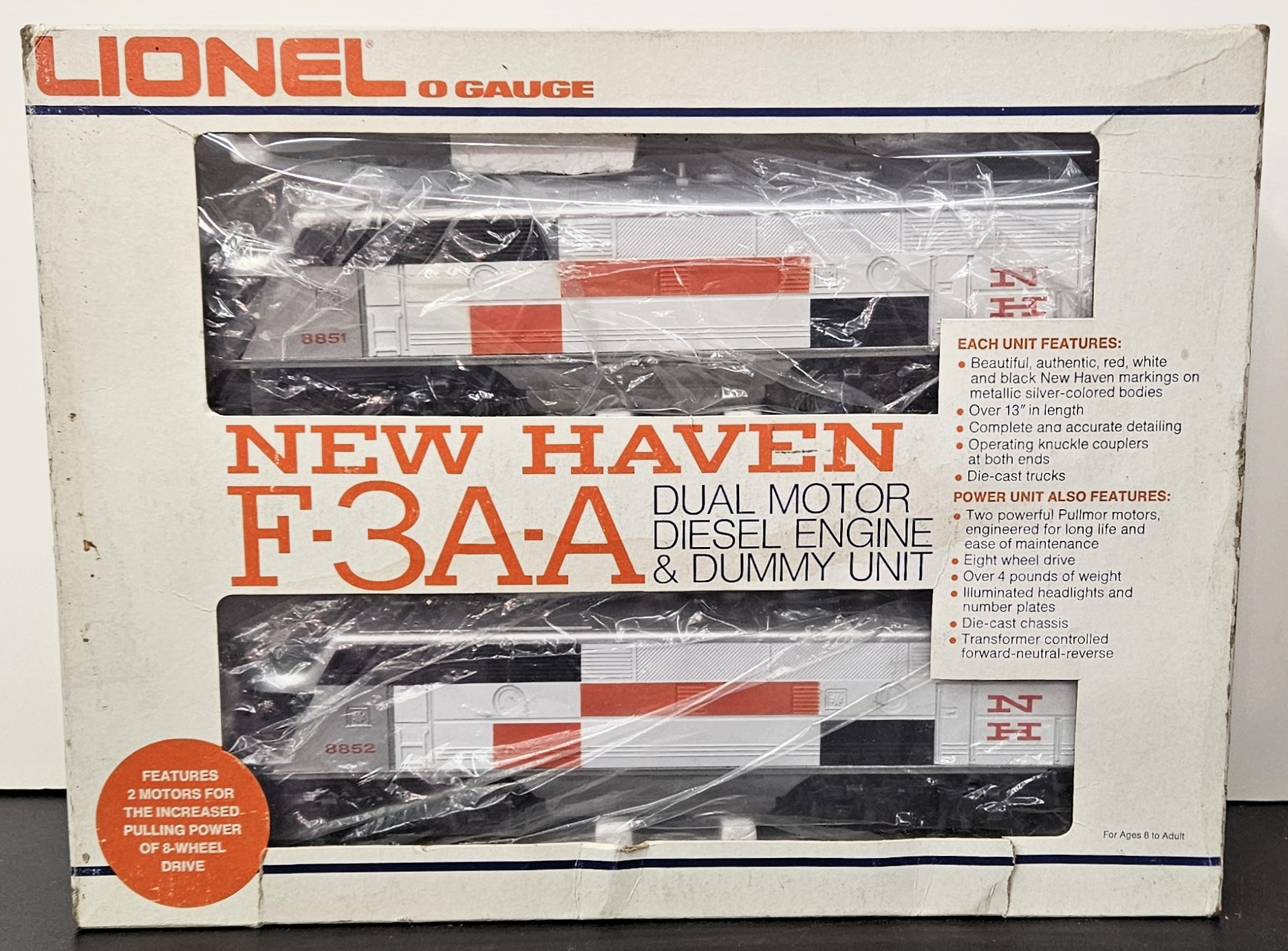 Lionel Electric Trains New Haven F-3A-a Dual Motor With Dummy Unit New ...
