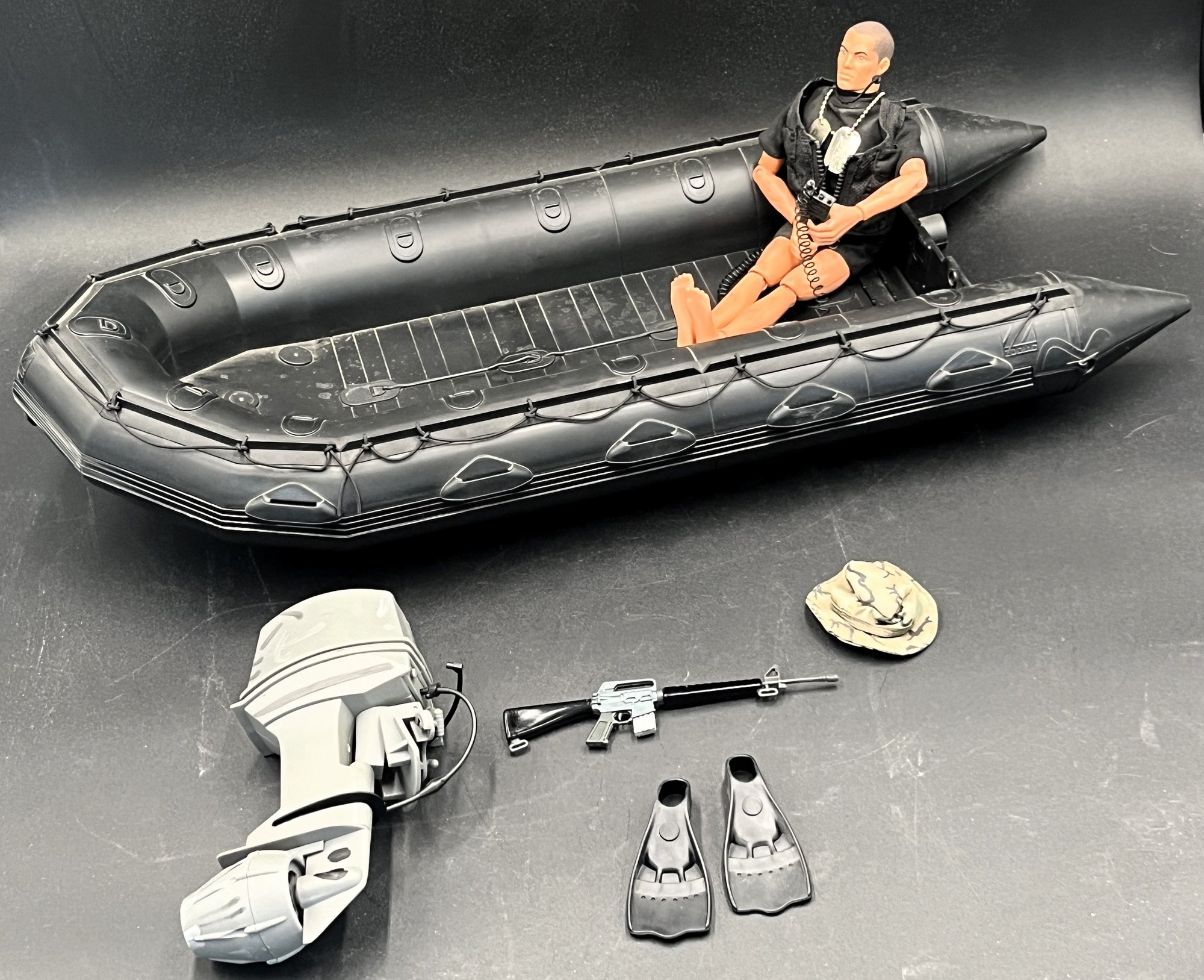 GI Joe Zodiac F-470 Combat Rubber Raiding Raft With Navy Seal