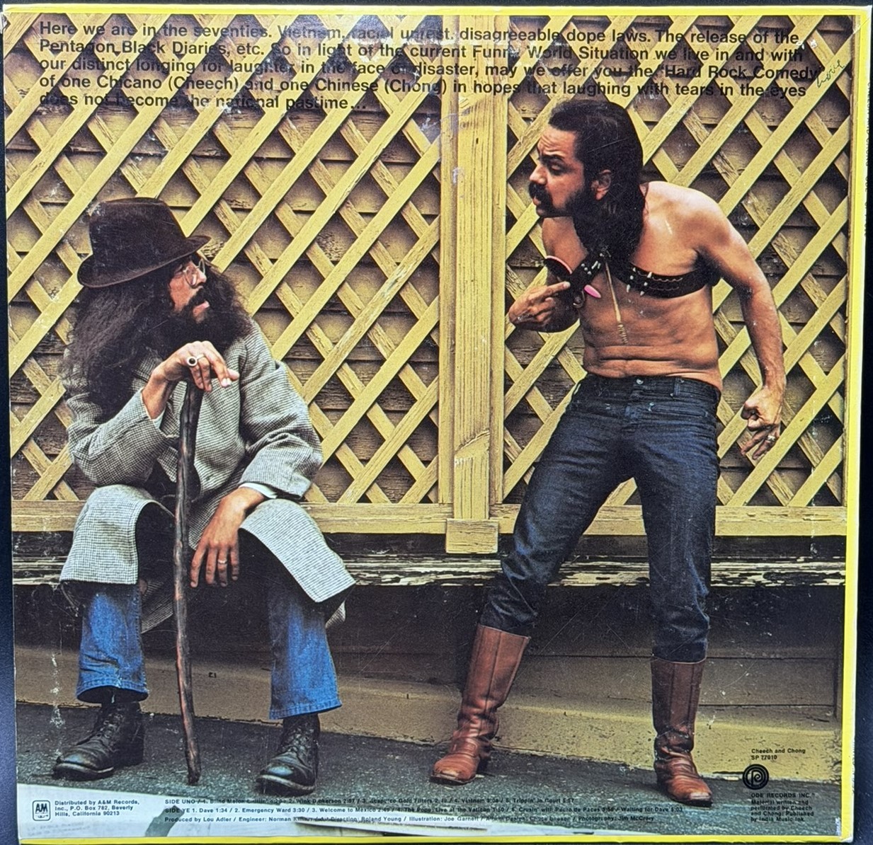 Cheech & Chong - Cheech And Chong - Vinyl LP Record - 1971 Ode Records ...