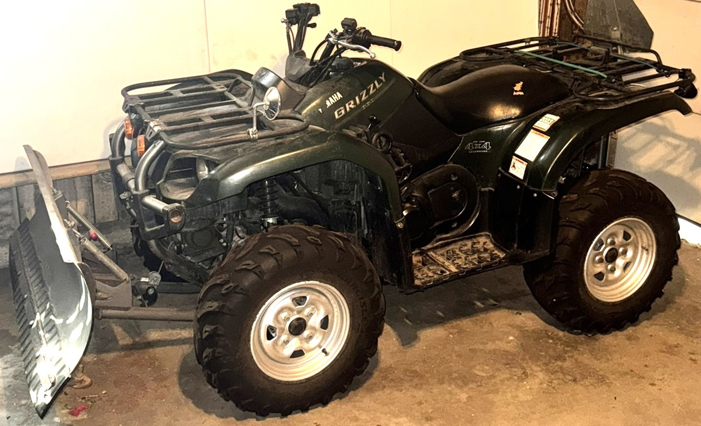 Yamaha Grizzly 660 ATV With Snow Plow Attachment - (G1) #50976 