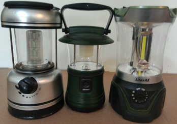 Lot Of 3 Battery-powered LED Camping Lanterns - (JC39)(G2)