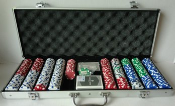 500-piece Texas Hold 'em Poker Chip Set - (JC57)(G1)