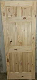 Lot Of 3 - 32' Knotty Pine Interior 6 Panel Door Slabs - (R462) T16