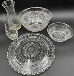Vintage Crystal & Pressed Glass Bundle C#2 - (K4)