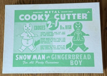 Vintage 2-in-1 Sanitary Metal Cookie Cutter - (B582)(K11)