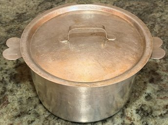 Vintage BIA Cordon Bleu France #18 Hammered Aluminum Stock Pot With Lid - (B588)(K10)