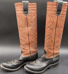 Signed Olathe Women's Size 8 Two Tone Western Style Riding Boots (B1C.K6)