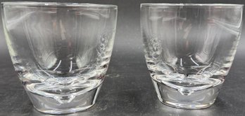 Vintage Signed Steuben Crystal 'old Fashioned' Glasses (K1.K30)