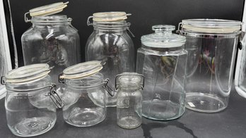 Glass Canisters In Variety Of Sizes (K3.K35)