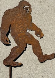 Rustic Metal Bigfoot Metal Silhouette Garden Stake - (B73)(G)