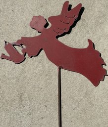 Rusted Wrought Iron Angel Garden Stake - (B75)(G)