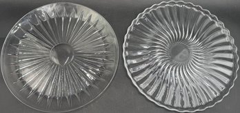 St. Lambert Crystal Platter With Unsigned Crystal Platter (K43.K1)