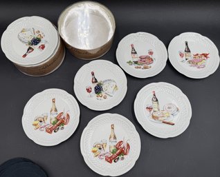 2 Sets Of Lourioux Porcelaine Appetizer Plates (K47.K1)