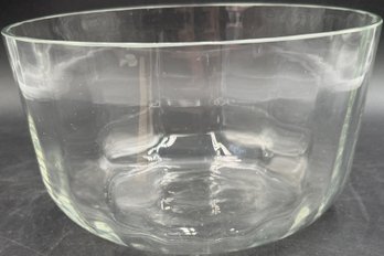 Large Vintage Crystal Clear Glass Serving Bowl (K49.K1)