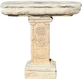 Vintage Elegant Earth Cast Stone Mediterranean Triple Basin Bird Bath- (B88)