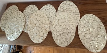Set Of 8 Pearlescent Capiz Shell Table Placemats (K68.K5)