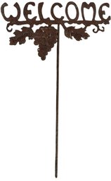 Metal 'welcome' Sign Garden Stake  - (B94)