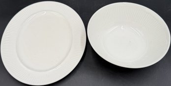 Vintage Johnson Bros. Athena Ironstone Serving Plate & Bowl (K79.K7)