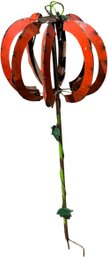 Rustic Metal Pumpkin Yard Stake  - (B107)