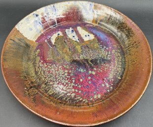 Signed Artisan Ceramic Platter (K135.DC)